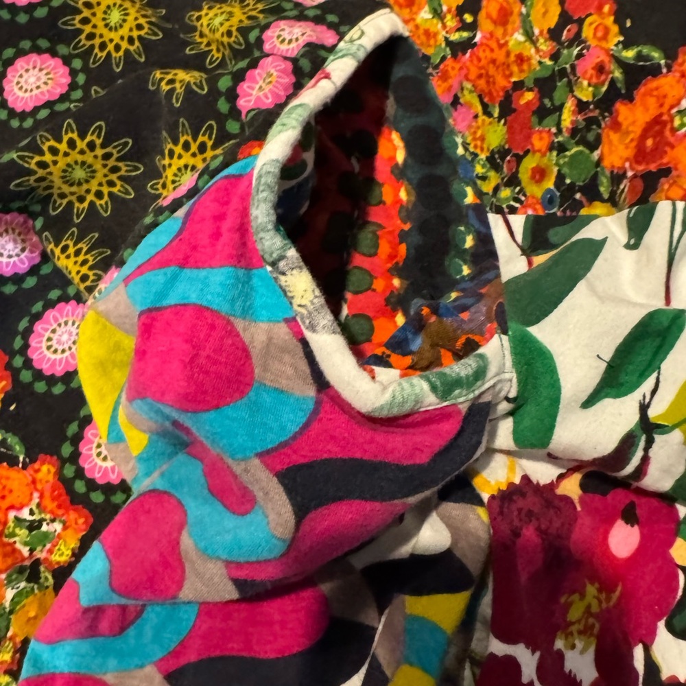 Desigual Floral Patchwork Asymmetrical A-Line Skirt - Multicolor - Size XL - Picture 6 of 15